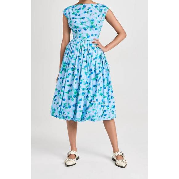 NEW MARNI sleeveless midi dress in blue reverie print - Picture 4 of 6